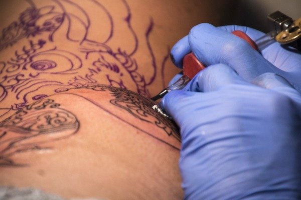 A tattoo closeup in Japan