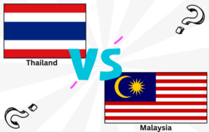 Thailand Vs Malaysia main image showing the Thailand and Malaysia flags with Vs between them