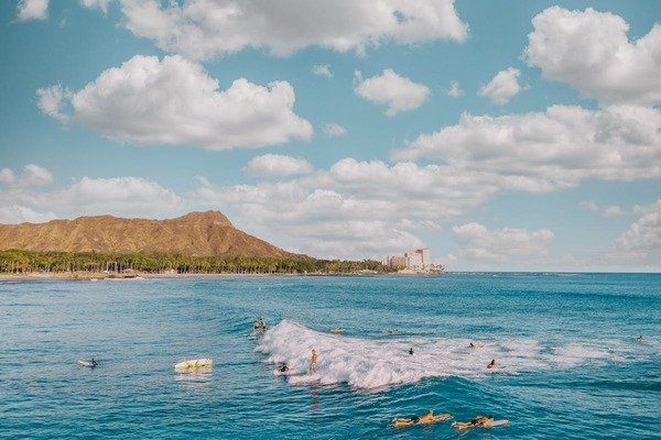 Surfers on the spot