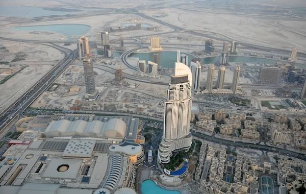 A birdeye view of the city of Dubai in the UAE