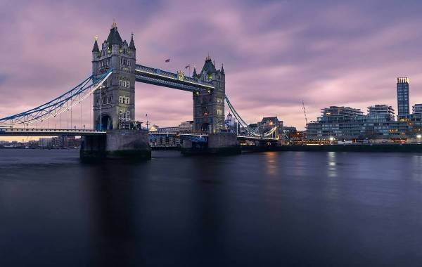 The London Tower Bridge at sunset