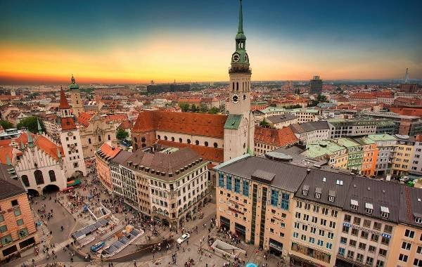 A skyline view of Munich